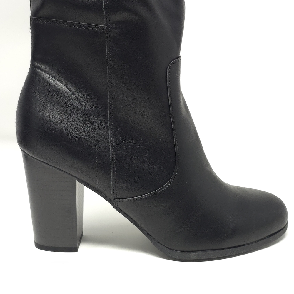 Style & Co. Boots Addyy Leather Tall Knee-High Black 9 Medium - Picture 10 of 13
